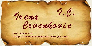 Irena Crvenković vizit kartica